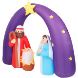 Fraser Hill Farm 7-Ft Pre-Lit Inflatable Nativity Scene