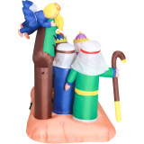 Fraser Hill Farm 5-Ft Pre-Lit Inflatable Nativity Scene with 3 Wisemen Presenting Gifts