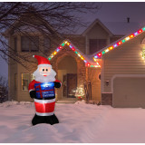 Fraser Hill Farm 7-Ft Pre-Lit Inflatable Santa Countdown