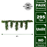  Fraser Hill Farm 6-Ft. Icicle Garland with Pinecones and Red Berries 