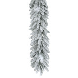 Fraser Hill Farm 9-Ft Icy Frost Snow Flocked Garland