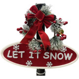 Fraser Hill Farm Let It Snow Series 69-In. Musical Snow Globe Lamp Post with Tree Scene, 2 Signs, Cascading Snow, and Christmas Carols, Black