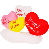 Fraser Hill Farm 6 Ft Light Up Valentines Day Heart Shaped Candy Inflatable