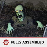 1.8-Ft. Zombie Groundbreaker with Flashing LED Lights, Battery-Operated Animatronic Halloween Decoration