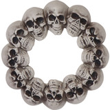 Haunted Hill Farm 15.7-In. Halloween Dungeon Skull Hanging Wreath for Indoor or Covered Outdoor Scary Haunted House Decoration