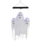Haunted Hill Farm Animatronic Floating Ghost Heads of Halloween Forgotten, Current, and Hereafter with Blue Glowing Lights for Scary Decoration