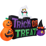 Haunted Hill Farm 8-Ft. Wide Pre-lit Inflatable Trick or Treat Sign
