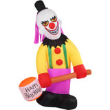 Haunted Hill Farm 8-Ft. Tall Pre-lit Inflatable Clown