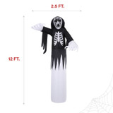 Haunted Hill Farm 12-Ft. Tall Pre-lit Inflatable Grim Reaper