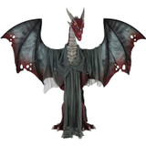 Haunted Hill Farm 6-Ft. Tall Motion-Activated Brimstone Dragon by SVI, Premium Halloween Animatronic, Plug-In