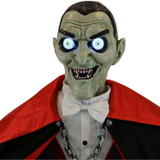 Haunted Hill Farm 5.5-Ft. Tall Motion-Activated Vampire Host by SVI, Premium Talking Halloween Animatronic, Plug-In