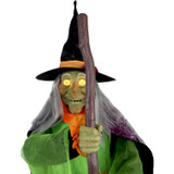 Haunted Hill Farm 6-Ft. Tall Motion-Activated Cauldron Witch by SVI, Premium Talking Halloween Animatronic, Plug-In