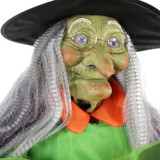 Haunted Hill Farm 6-Ft. Tall Motion-Activated Cauldron Witch by SVI, Premium Talking Halloween Animatronic, Plug-In