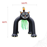 Haunted Hill Farm 10-Ft. Tall Pre-lit Inflatable Black Cat Arch