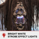 Haunted Hill Farm Light-Up Creepy Ghost Tree with White Strobe Effects and Electrical Sounds for Scary Halloween Decoration