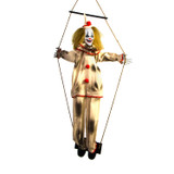 4.6-Ft. Swinging Clown with Lights and Sound, Indoor or Covered Outdoor Halloween Decoration