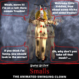 4.6-Ft. Swinging Clown with Lights and Sound, Indoor or Covered Outdoor Halloween Decoration