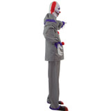 Haunted Hill Farm Life-Size Animatronic Clown with Lights and Sound, Indoor/Covered Outdoor Halloween Decoration