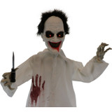 Haunted Hill Farm 5.75-Ft. Snips the Laughing Animatronic Doctor, Indoor / Covered Outdoor Halloween Decoration, Red LED Eyes, Battery Operated