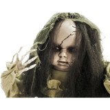 Haunted Hill Farm Animatronic Groundbreaker Doll with Lights and Sound, Indoor or Covered Outdoor Halloween Decoration