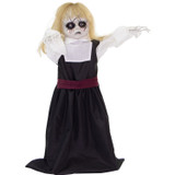 Haunted Hill Farm 34-In. Betty Boo the Giggling Zombie Girl w/Lights and Sound, Indoor / Covered Outdoor Halloween Decoration, Battery Operated