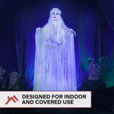 5.6-Ft. Animatronic Ghost Bride with Lights and Sound, Indoor or Covered Outdoor Halloween Decoration