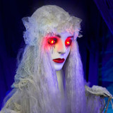5.6-Ft. Animatronic Ghost Bride with Lights and Sound, Indoor or Covered Outdoor Halloween Decoration