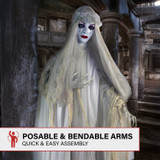 5.6-Ft. Animatronic Ghost Bride with Lights and Sound, Indoor or Covered Outdoor Halloween Decoration