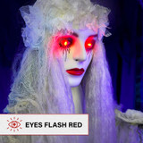 5.6-Ft. Animatronic Ghost Bride with Lights and Sound, Indoor or Covered Outdoor Halloween Decoration