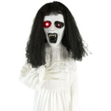 Haunted Hill Farm Life-Size Animatronic Demon Bride with Lights and Sound, Indoor or Covered Outdoor Halloween Decoration