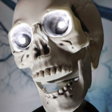 Haunted Hill Farm 63-In. Bones the Talking Skeleton Groom, Indoor or Covered Outdoor Halloween Decoration, Light-Up Eyes, Battery-Operated