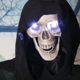 5.4-Ft. Animatronic Grim Reaper with Chain and Rotating Head, Indoor or Covered Outdoor Halloween Decoration