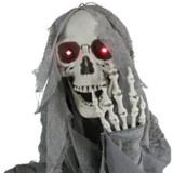 Haunted Hill Farm 71-In. Ruthless the Mocking Reaper, Indoor or Outdoor Animated Halloween Decoration, Poseable, Battery-Operated