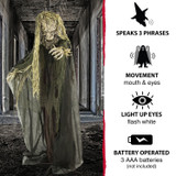6.3-Ft. Animatronic Tree Man with Lights and Sound, Indoor or Covered Outdoor Halloween Decoration