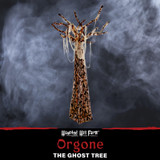 Haunted Hill Farm 8.5-Ft. Orgone the Ghost Tree, Prelit Indoor or Covered Outdoor Halloween Decoration, Plug-In