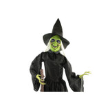 5.9-Ft. Animatronic Witch w/ Broomstick, Indoor or Covered Outdoor Halloween Decoration, Talking, Poseable, Battery-Operated
