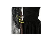 5.9-Ft. Animatronic Witch w/ Broomstick, Indoor or Covered Outdoor Halloween Decoration, Talking, Poseable, Battery-Operated