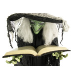 5.8-Ft. Poseable Witch with Spell Book, Lights and Sound, Indoor/Covered Outdoor Halloween Decoration
