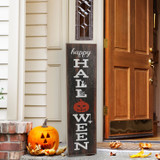 Haunted Hill Farm 45-In. HAPPY HALLOWEEN Porch Leaner Sign with LED Lights, Battery Operated, Outdoor Porch Decoration