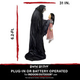 6.2-Ft. Soul Sucker Demon Reaper by Tekky, Premium Talking Halloween Animatronic, Plug-In or Battery
