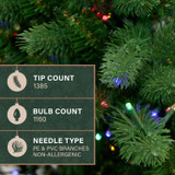 Fraser Hill Farm York Pine Artificial Christmas Tree with Various Sizes & Lighting Options