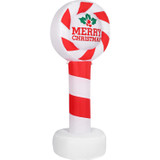 Fraser Hill Farm 4-Ft. Tall Prelit "Merry Christmas" Candy Cane Sign Inflatable