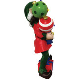 Fraser Hill Farm 30-inch Elf Figurine Holding Presents with Built-in Multicolor LED Lights