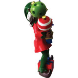 Fraser Hill Farm 30-inch African American Elf Figurine Holding Presents with Built-in Multicolor LED Lights