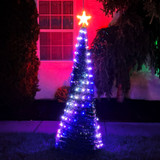 Fraser Hill Farm Indoor/Outdoor Prelit Pop Up Tree with Multicolor Fairy Lights and Star Topper In Various Sizes