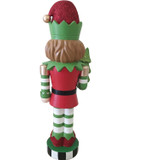 Fraser Hill Farm 36-inch Elf Nutcracker Figurine Holding Tree in Red/Green