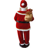 Fraser Hill Farm 58-In. Dancing Santa with Naughty & Nice List, Gifts and Toy Sack, Life-Size Motion-Activated Christmas Animatronic
