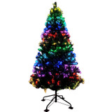 Fraser Hill Farm Indoor or Outdoor 7-Ft. Green Fiber Optic Prelit Christmas Tree with Festive LED Dancing Lights