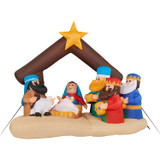 Fraser Hill Farm 6.5-Ft. Wide Nativity Scene, Blow Up Inflatable with Lights and Storage Bag