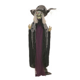 6.3-Ft. Poseable Witch with Lights and Sound, Indoor/Covered Outdoor Halloween Decoration